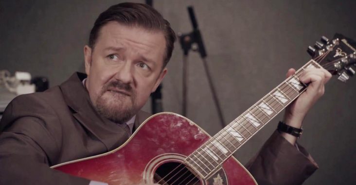 Screengrab of Ricky Gervais as David Brent