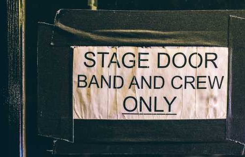 backstage sign