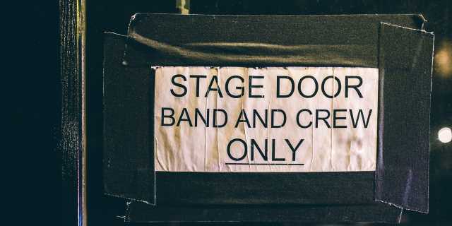 backstage sign